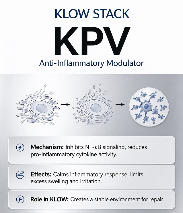 Sarahq7a's tweet photo. 🔥 KLOW Stack Breakdown – The Hottest 4-Peptide Synergistic Blend

✅ **GHK-Cu**
Regenerative foundation.
Supports collagen synthesis, angiogenesis, ECM remodeling and antioxidant protection.

✅ **BPC-157**
Primary repair driver.
Boosts blood vessel growth, protects mucosa, accelerates tendon, ligament and soft tissue healing.

✅ **TB-500**
Cell migration peptide.
Directs repair cells to damaged areas, speeds wound closure and aids mobility recovery.

✅ **KPV**
Inflammation modulator.
Reduces excessive swelling, balances inflammatory response to support tissue regeneration.

---

Synergy: Calm inflammation → transport repair cells → rebuild tissue.

Which peptide are you most curious about? Drop it in the comments. 👇
DM me for wholesale supply, COA certificates and worldwide shipping.
#Peptides #KLOWstack