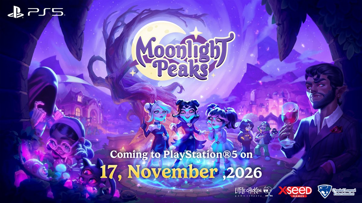 CLE_English's tweet photo. "Start your Sweet and Spooky Journey on Nov 17!"

Build your own cozy gothic homestead and maybe even find love along the way!

Having sold over 300,000 copies since its release on July 7, the digital edition of the supernatural (un-)life sim Moonlight Peaks will be coming to PS5 on Nov 17, complete with all QoL improvements!

As an added treat, PS Plus members can save 20% for a limited time.

Official Website: https://t.co/zmFdtmmFdp

#MoonlightPeaks
#NS2 #NS #CLE