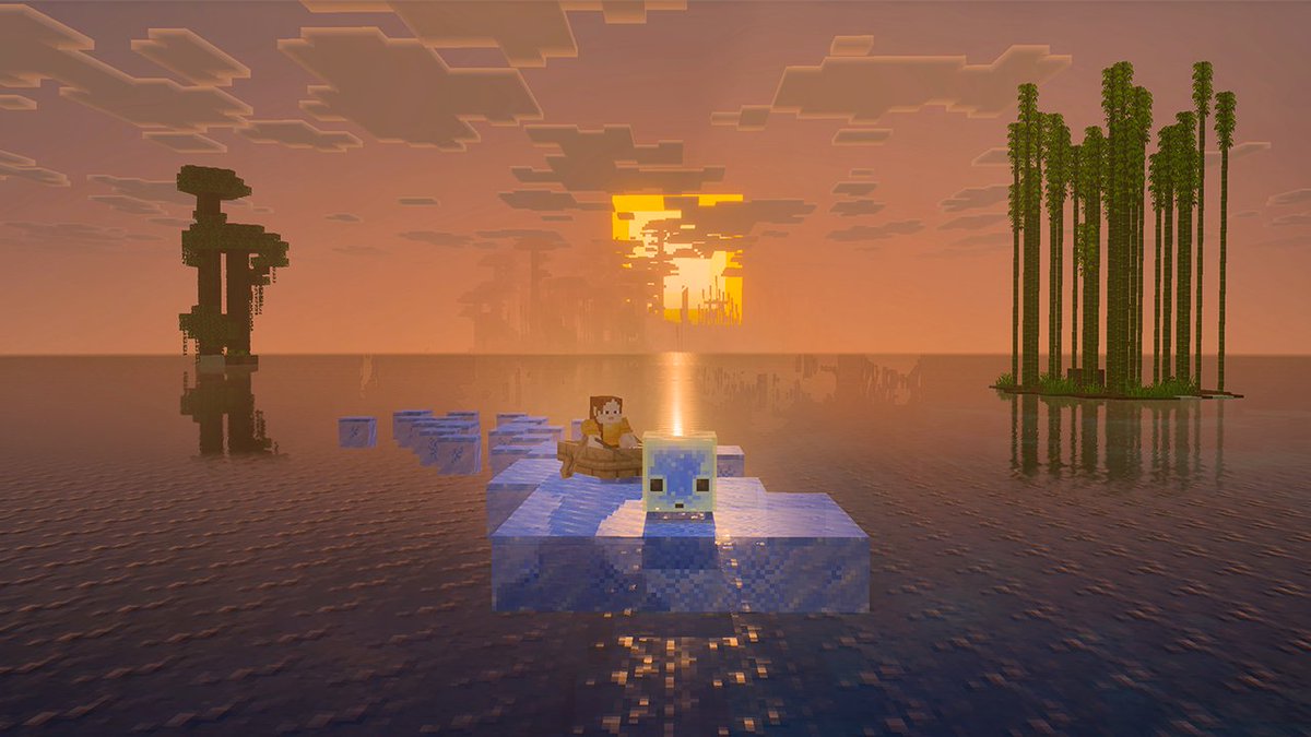Minecraft's tweet photo. LET THERE BE SNOW!☃️

Test more of the upcoming game drop’s features! Build a winter wonderland with a full set of snow bricks. Live out your fancy frosty fantasy in a chilly castle or batten down the hatches in a frozen fort. Plus, freeze water into frosted ice blocks by feeding blue ice to a cold sulfur cube. Available now in Java snapshot, coming soon to Bedrock beta and preview.

Learn More Here! https://t.co/BCA3usp8AG