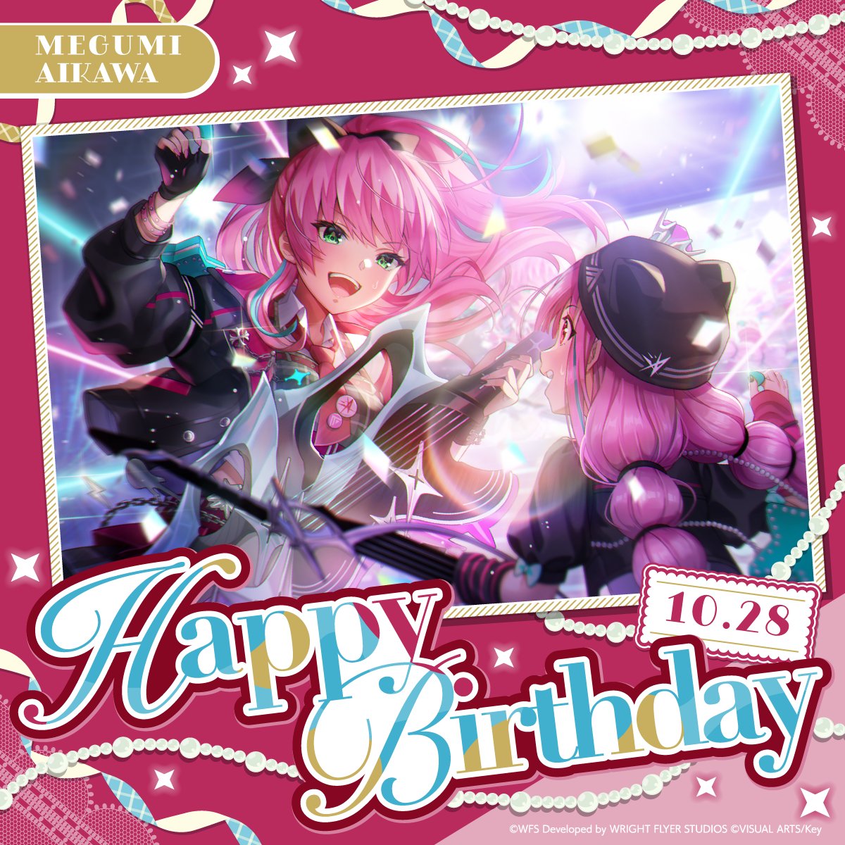 heavenburnsred's tweet photo. 🎊🎂HAPPY BIRTHDAY！！🎂🎊

本日10月28日は、
第31A部隊所属 逢川めぐみの誕生日🎉

ゲーム内では、デイリーログインボーナスにて当日限定の専用セリフも登場！(※AM4:00〜)✨
ログインしてチェック♪

#ヘブバン #逢川めぐみ生誕祭2026 https://t.co/J1rCl3I6va