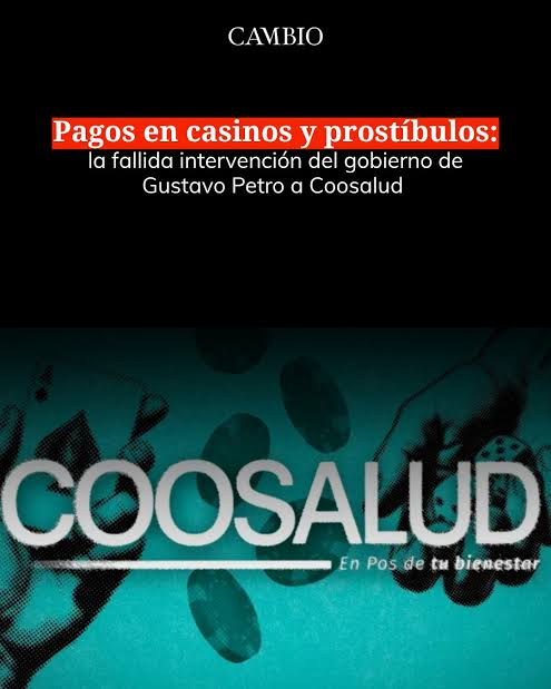 estoescambio's tweet photo. Pagos en casinos y prostíbulos: la fallida intervención del Gobierno Petro a Coosalud. Documentos en poder de CAMBIO revelan pagos con tarjetas corporativas de una de las empresas del grupo Coosalud, en un casino y un establecimiento para adultos de Cartagena. Abrimos hilo.🧵 https://t.co/QVBYfv8mAq