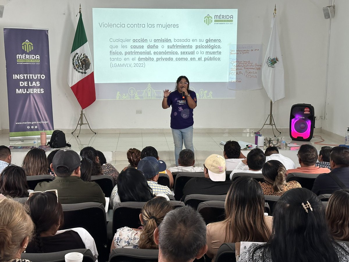 IMujerMerida's tweet photo. 💜✨ ¡Seguimos trabajando por espacios laborales seguros y libres de violencia!

Realizamos el taller “Tolerancia Cero al Hostigamiento Sexual y Acoso Sexual en el Ámbito Laboral”, dirigido a las Autoridades Auxiliares del @AyuntaMerida https://t.co/OBdPr68ePR