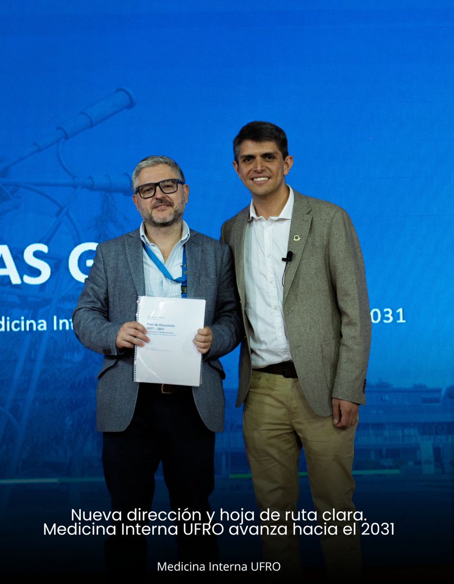 medintufro's tweet photo. Hoy en la reunión administrativa tuvimos el traspaso de mando al Dr. Fernando Vega y presentación del Plan 2027-2031 por el Dr. Rolando Sepúlveda. https://t.co/3Y8lTctL7x