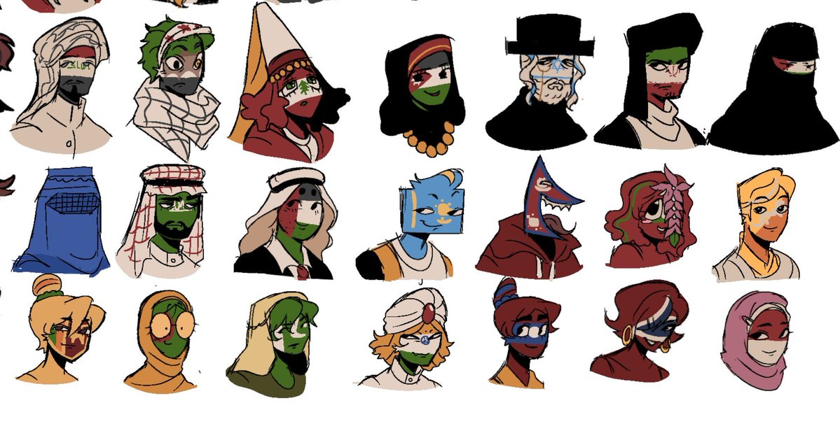 Bailla_gacha's tweet photo. Some Asia countries, two versions 

#countryhumans https://t.co/DNneLWxKEd