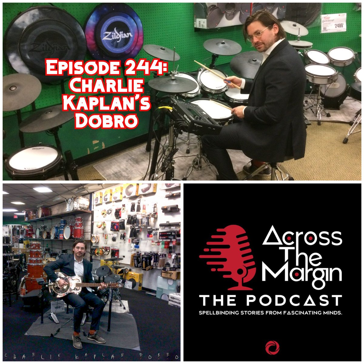 acrossthemargin's tweet photo. Across The Margin : The Podcast presents an interview with singer-songwriter Charlie Kaplan on the cusp of the release of his fifth album, Dobro. @osirispod @ciwk  #Dobro
Apple:https://t.co/DBSifp4zBA
Spotify:https://t.co/47GxXpSao6 https://t.co/JxffdZobZ4