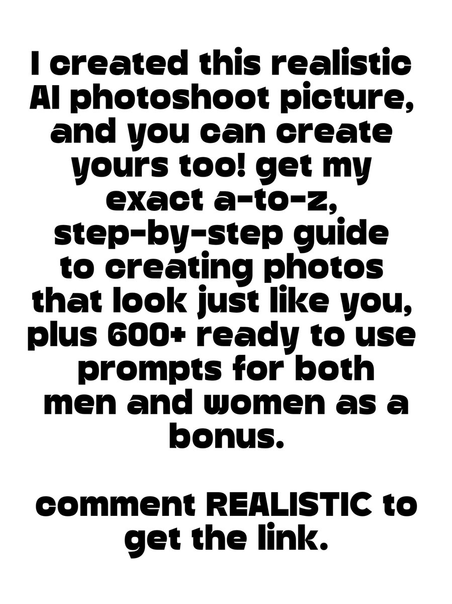 TimilehinJ81483's tweet photo. I'm back again with my AI photoshoot pictures 

Do you want to know how to create a realistic AI photoshoot pictures like this...? Comment REALISTIC and I will send you the link https://t.co/NIVo4jXocr