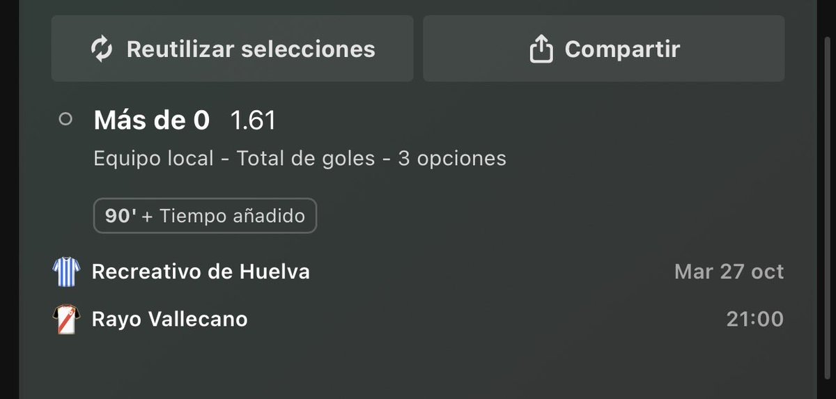BRAYANTIPSS's tweet photo. 💎PRONÓSTICO DE HOY💎
💰Cuota: 1.53
🌟Stake 2/5

⚠️Advertencia: Los mejores PICK de cada día los dejo en el primer comentario

Motivo de la apuesta👉  El equipo de Arturo Garcia es uno de los mejores equipos de su categoría, además tienen un inicio de temporada muy bueno, vienen con la flechita para arriba, los resultados en casa son muy buenos donde han conseguido marcada al menos un gol en 19 de sus últimos 20 partidos en casa. Así que, se pague a cuota 1.61 al menos un gol del Huelva, me parece que tiene mucho valor esta cuota👨🏽‍💻

No digo de que hoy vayan a ganar el partido ni mucho menos, el rayo es un equipo de primera y debería ganar pero tampoco es que lleguen en muy buena dinámica y hoy jugando fuera de casa ante este recreativo de Huelva pueden conceder al menos un gol.🔥

LOS MEJORES PICK YA LO SABEN, EN EL PRIMER COMENTARIO💰📊