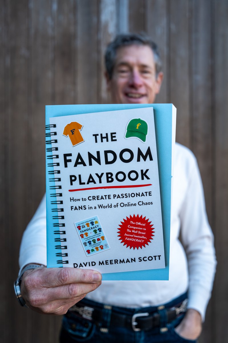dmscott's tweet photo. The Fandom Playbook is out today from Entrepreneur Press! It's an action-ready guide for anyone who wants to grow by creating a business or idea that people love and are eager to share! There are nine plays with tons of examples of success from diverse organizations. These are the fandom rules for building your human connection in a world of digital chaos. Photo by the talented Evan Perkins.