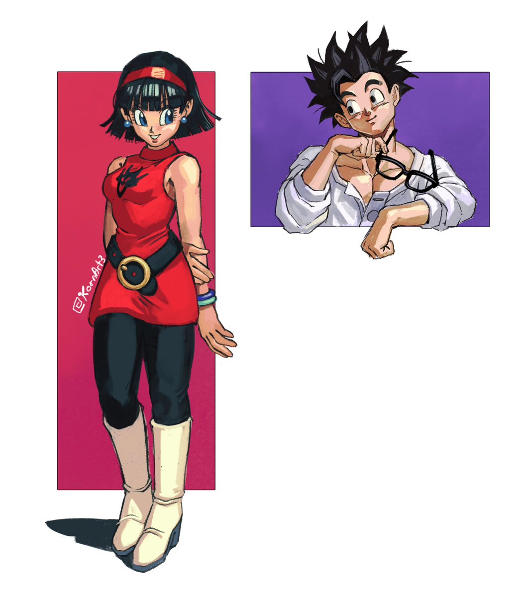 KornArt3's tweet photo. videl and gohan https://t.co/3JPhBh14Je