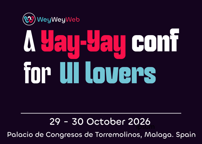 DevITjobs's tweet photo. 🎨 Wey Wey Web brings together UI engineers, product designers, and front-end developers to explore design systems, web architecture, and AI-assisted creativity.

📅 29th - 30th October 2026 📍 Torremolinos, Malaga, Spain

#DevITEvents #Malaga https://t.co/fO9Z3XjG8b