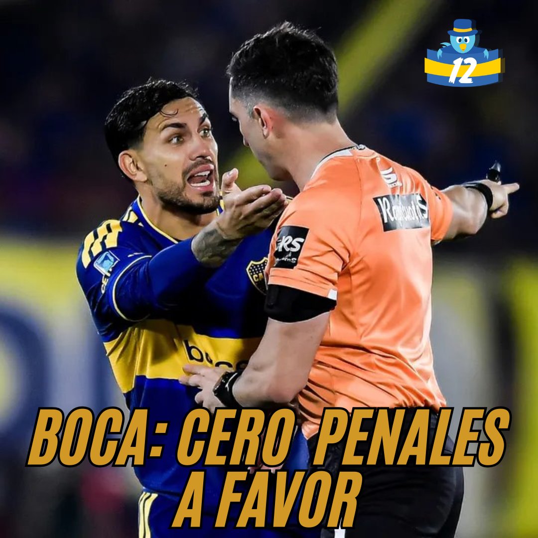 la12tuittera's tweet photo. ⚠️#Boca en TODO EL SEMESTRE peleando 5 títulos NO TUVO UN PENAL A FAVOR en 25 PARTIDOS.

🔎Y #Boca pisa el área: convirtió 22 goles en el Clausura , 2° apenas a 1 del más goleador, Vélez, y 40 en todas las competencias.

🔎river, quien instala en estos momentos que no le cobran penales en #laBombonera y con la #AFABostera, tuvo TRES PENALES A FAVOR en el Clausura, #Boca CERO: solo otros 3 equipos de los 30 de @LigaAFA NO tuvieron penales a favor en el Clausura: Aldosivi, San Lorenzo y Argentinos Jrs.