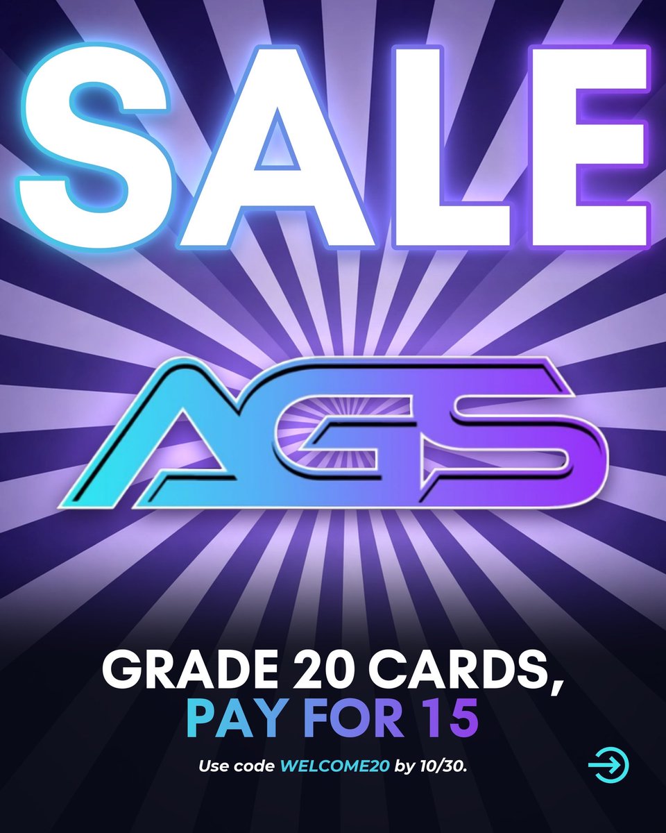 agsgrading's tweet photo. Use code WELCOME20 for a special AGS offer https://t.co/1kvAirJPqY