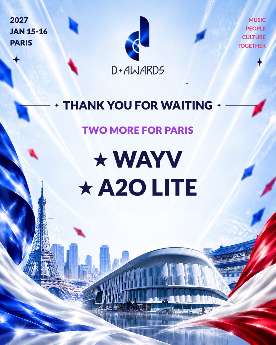 oao2o's tweet photo. D AWARDS 라인업 #A2OLITE 

🗓️ 2027.01.15-16
📍 PARIS https://t.co/ooWPozQiay