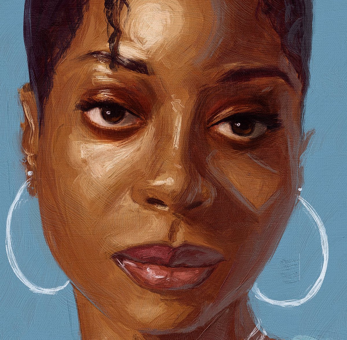 AnthonyAzekwoh's tweet photo. My new painting. 

The Original Baby Girl featuring @chinasa_anukam https://t.co/gcKRKmeFsV