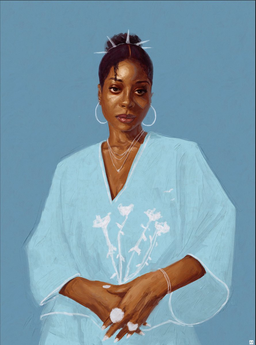 AnthonyAzekwoh's tweet photo. My new painting. 

The Original Baby Girl featuring @chinasa_anukam https://t.co/gcKRKmeFsV