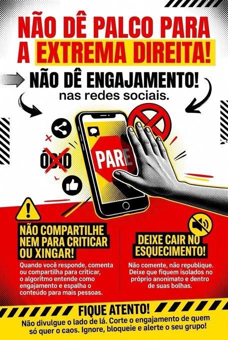 LEulenweg's tweet photo. @prazermiguell NAO ENGAJEM
PAREM DE XINGAR OS APOIADORES DELE
PAREM DE ESCREVER O NOME DELE
PAREM DE TENTAR ENSINAR O POVO, Nao vai dar certo, so vai deixar eles pendendo mais ainda pra ele

LEMBREM-SE. A melhor estrategia é deixar ele ser "esquecido" dentro da propria bolha de apoiadores. https://t.co/T74avxXpWk
