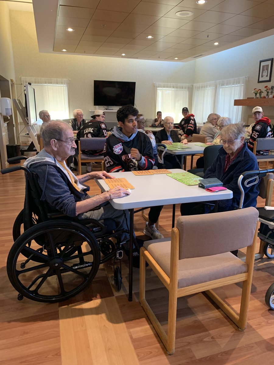 WolverinesJrA's tweet photo. Thank you to the Spruce View Lodge  for having our boys over to call Bingo! 

B4 you know it, we'll be back. https://t.co/xMxt4DNzdD