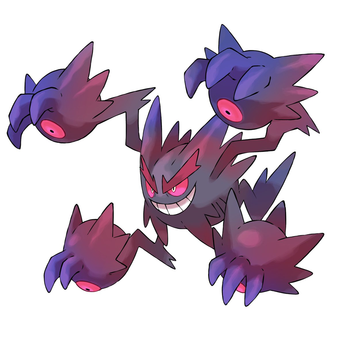 RGreywind's tweet photo. Stone swap commission! gengar with metagrossite and garchomp with beedrilite! https://t.co/84eO9WLtOm