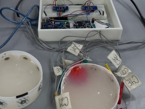 UNITEC_hn's tweet photo. 🔬 #MartesCientífico | Katy Chirinos y David Díaz, estudiantes de la carrera de Ingeniería Biomédica. desarrollaron un prototipo portátil y de bajo costo para identificar posibles anomalías en el tejido mamario. 🧬

🏆 Conocé más sobre esta investigación en nuestro Centro de Noticias: https://t.co/4iyuBvxNH8

#IngenieríaBiomédica #UNITEC