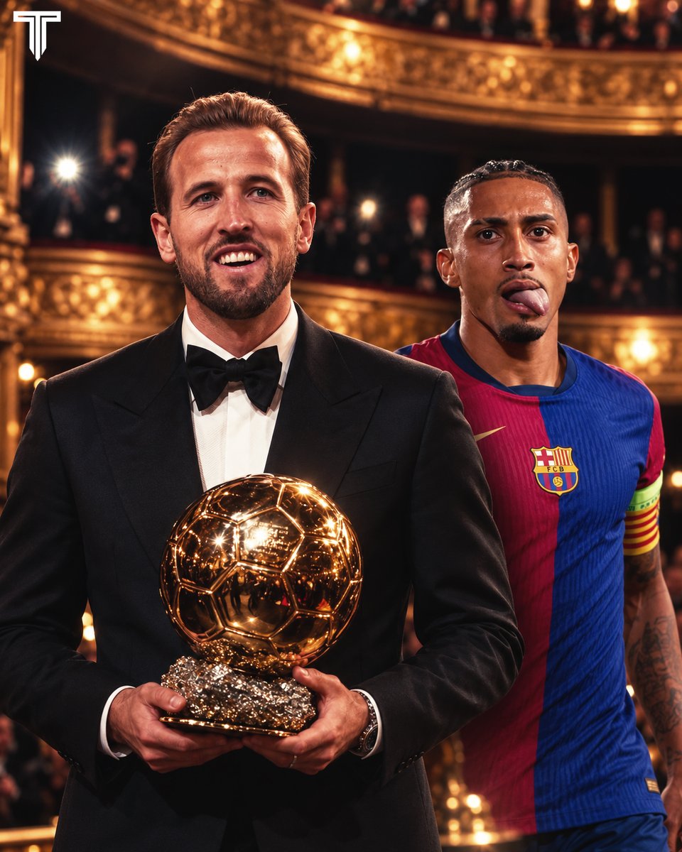 TouchlineX's tweet photo. 🚨 𝗡𝗘𝗪: Raphinha liked an Instagram post comparing Harry Kane’s Ballon d’Or win with his own fifth-place finish last year.

"They gave Harry Kane the Ballon d'Or for the same reasons that kept Raphinha in fifth place last year."

"Raphinha won the domestic treble, and the level of competition in Spain is higher than in Germany."

"Raphinha was eliminated from the Champions League in the semi-finals, just like Kane, but he finished the competition as both the top scorer and the top assist provider."

"Kane is a fantastic player, but the question is: Why wasn't the same standard applied to Raphinha? If goals are all that matter, then they should just say so instead of changing their criteria depending on the player."