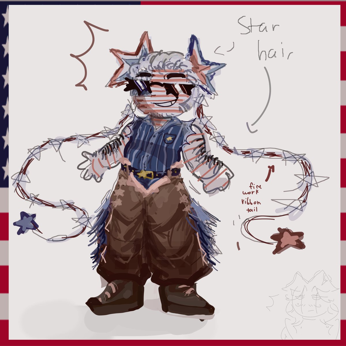 YOURDIVINEMERCY's tweet photo. OKAY, here's my America concept design
Everyone: who gaf
ok
#countryhumans #ch https://t.co/bbHCRMQyyI