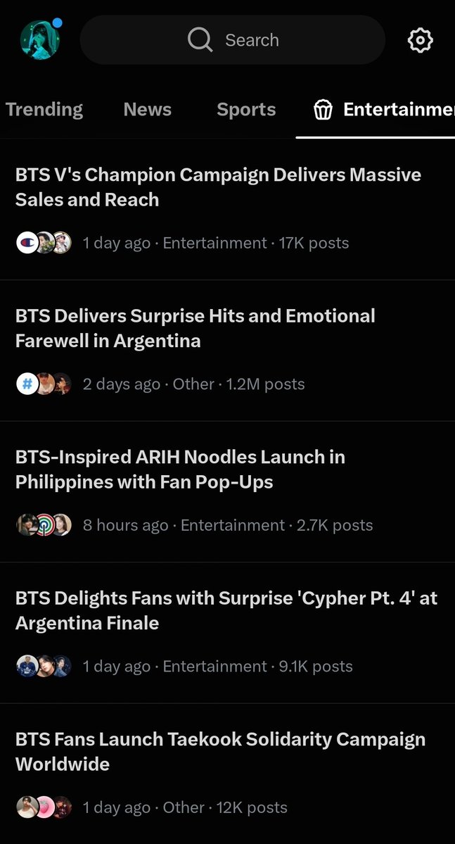 Bbb_aristocRAT's tweet photo. It is taehyung taehyung taehyung in kthland...he is still trending

Right now in Argentina they are talking about him being a boca fan versus river https://t.co/64Gofo7wcu