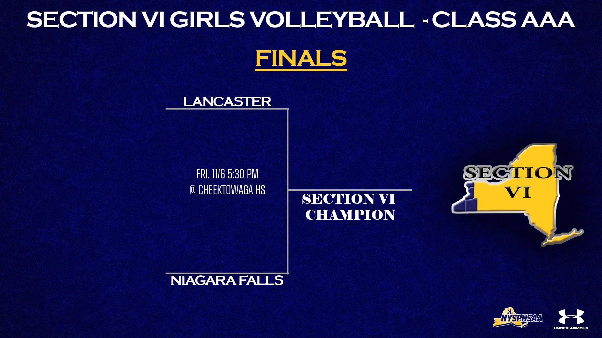Section VI girls VB bracket