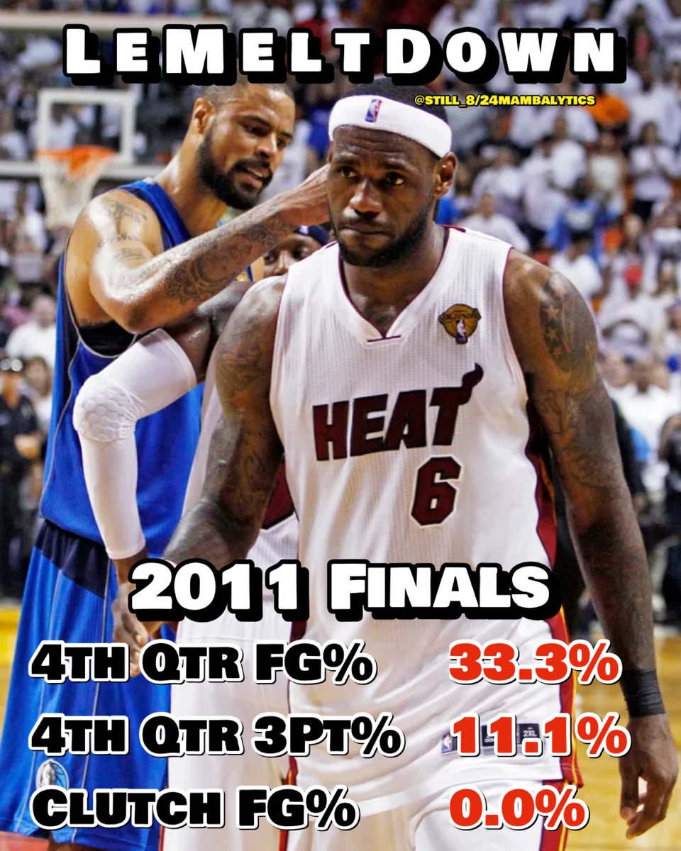 8_24Mambalytics's tweet photo. Never forget the biggest LeMeltDown ever happened in 2011. https://t.co/pTlrAqfGvd