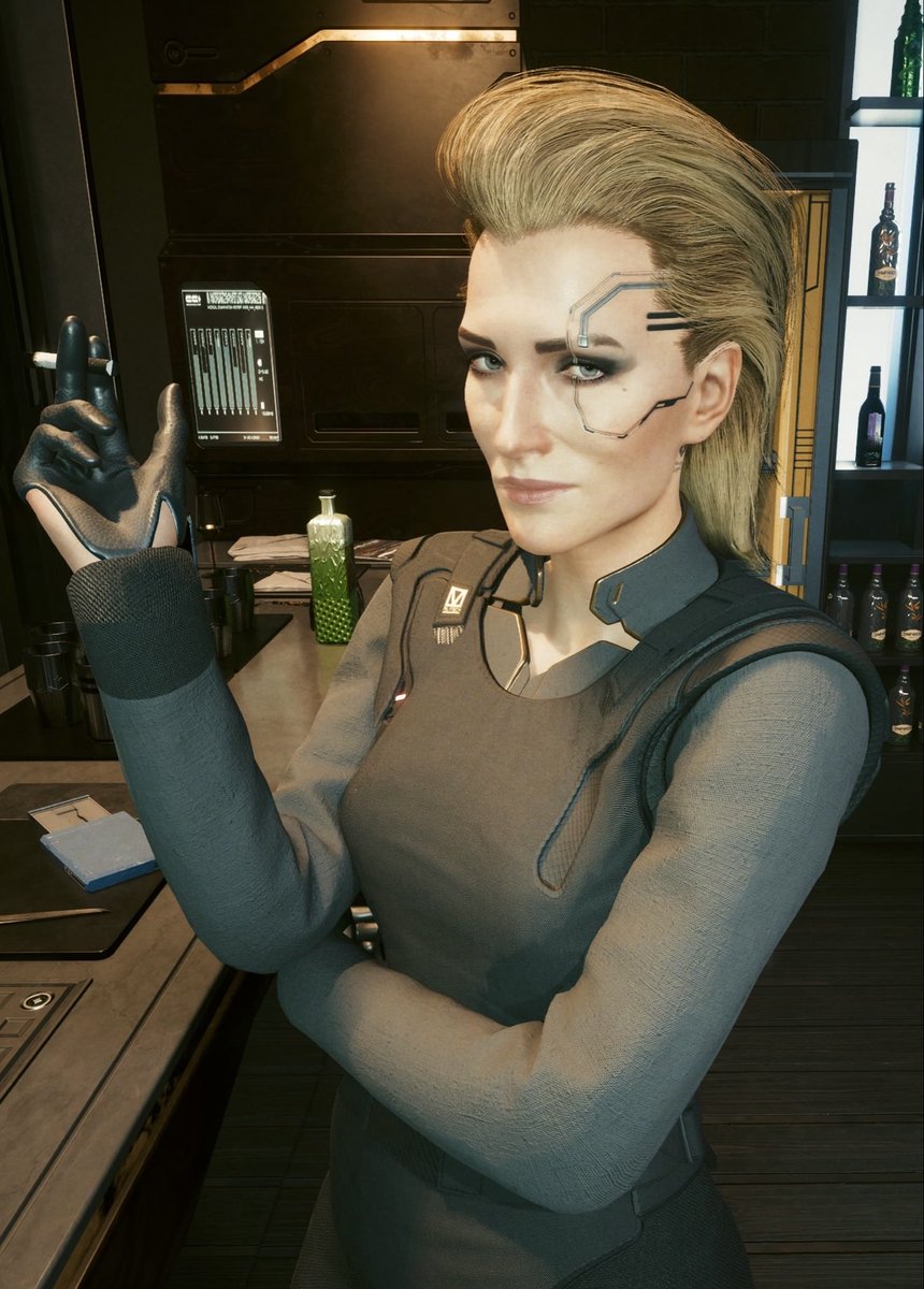 predictio_star's tweet photo. retweet this if you love Militech’s spider-themed design obsession or to be topped by cold harsh corpo woman https://t.co/wPIk76nGMh
