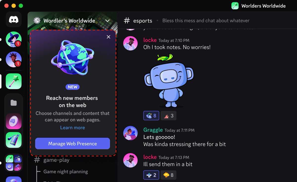 WumpusCentral's tweet photo. Discord is making Discoverable Servers searchable on the web.

Starting November 16, 2026 every Discoverable Server will get a Server Web Page. These pages can show automated Channel Summaries of public discussions.

From December 2026, some messages from public channels may also appear on the Server Web Page and in web search (no usernames shown).

Admins can already control which channels take part or opt everything out in Server Settings > Web Presence.
Users can opt their own messages out in User Settings > Data and Privacy.

Private servers, DMs and GDMs are unaffected. In the EU, UK, Canada, Brazil, Australia and South Korea the member setting is off by default.