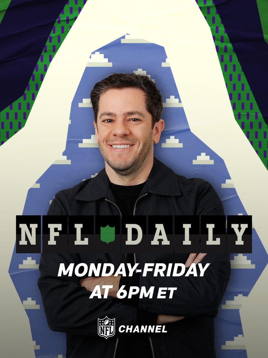 NFLMedia's tweet photo. 🚨NFL Daily🚨

NFL Daily w/ @greggrosenthal streams TONIGHT at 6p ET!

📺Ways to Watch📺

🏈NFL Channel: https://t.co/4ClPTqhYGh

🏈YouTube: https://t.co/POFyqLdAST

🏈@NFLPlus 

🏈NFL app

🎧Podcast available: https://t.co/KIzDzXbmIT https://t.co/328sM0c47k
