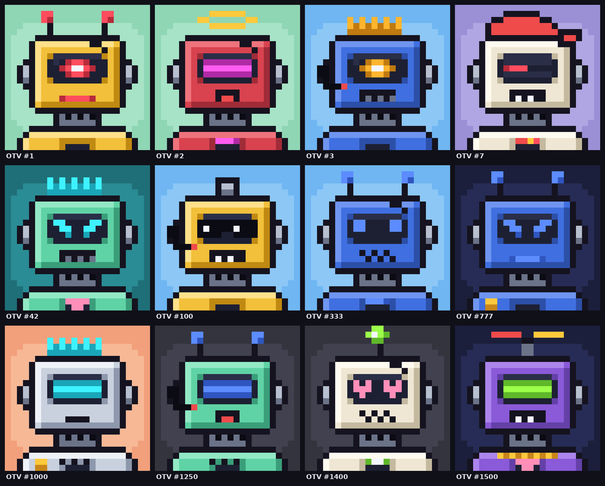OTV_NFT's tweet photo. Tell us your vibe. We'll match you with a robot 🤖

Reply with one word: chill, savage, genius, chaotic, royal...

We'll pick the OTV that fits you from 1,500 fully on-chain bots on BNB Chain.

Best match might win one 👀 https://t.co/mmdL6OW0Oy