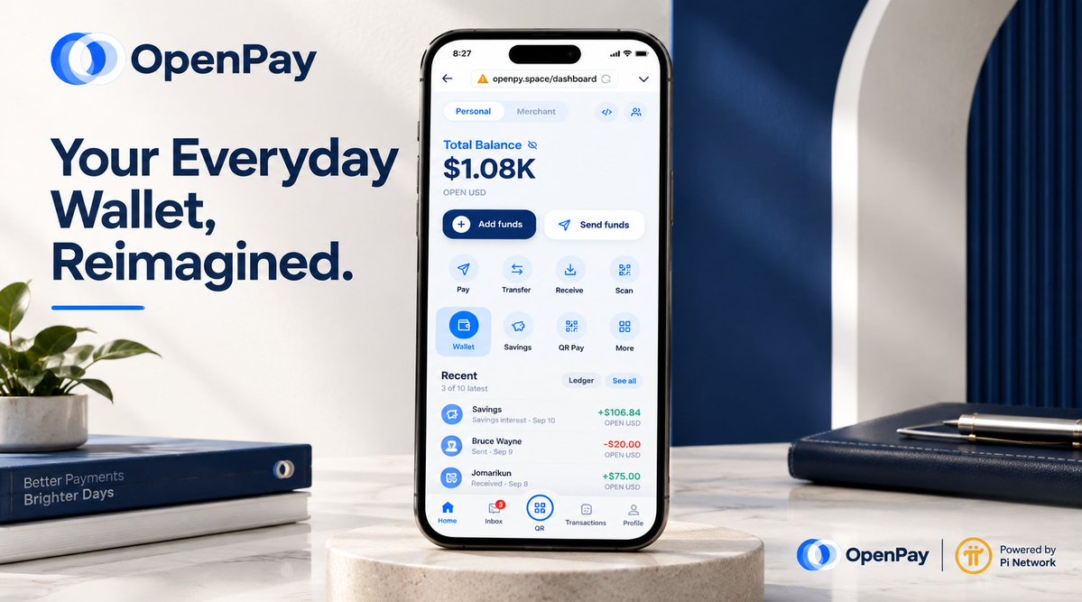 OpenPayTeam's tweet photo. Your Everyday Wallet, Reimagined. @PiCoreTeam 

Discover a more convenient way to manage everyday digital payments with OpenPay, powered by Pi Network.

Explore OpenPay: https://t.co/jqinahMFOv

#OpenPay #PiNetwork #DigitalPayments #DigitalWallet https://t.co/3mCRbqtAbI