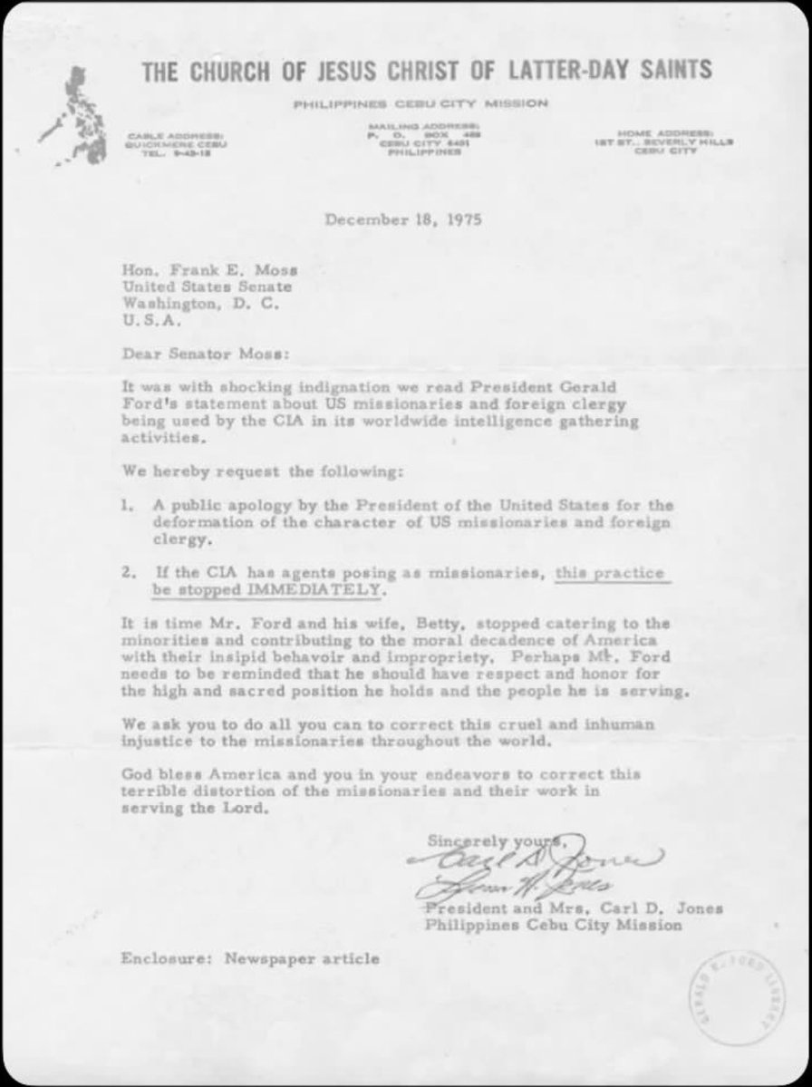 RiseToLiberty's tweet photo. @ldsabuse Did you ever read the letter coming from the LDS church addressed to the CIA about them recruiting members? https://t.co/9kyBejLswB