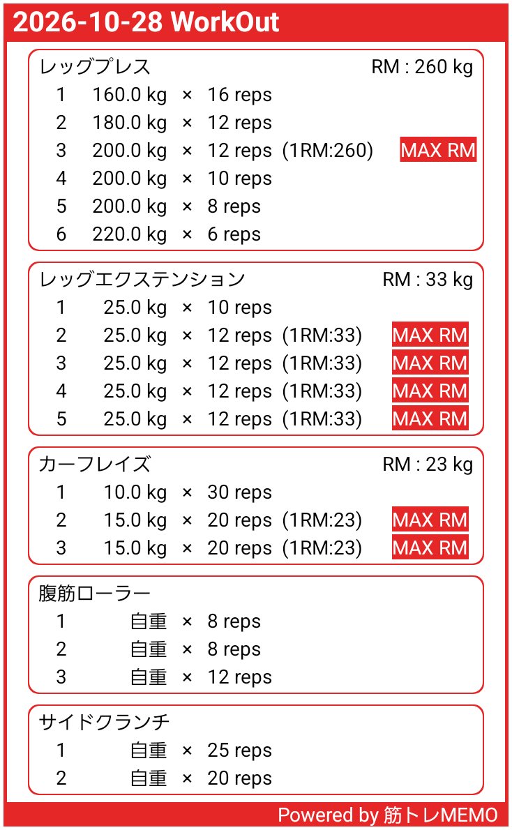 adati_vrc's tweet photo. レッグプレス重量更新できてハッピー
チートデイマジックかも https://t.co/My6lMy2vNS