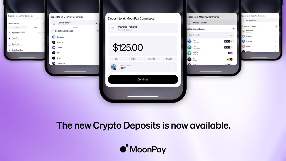 moonpay's tweet photo. integration ready, live today

crypto deposits: https://t.co/RnqVBNYiKG

developer docs: https://t.co/bNn5NpkDzz

blog: https://t.co/hQZBy0FWVt https://t.co/040tKOvYSj