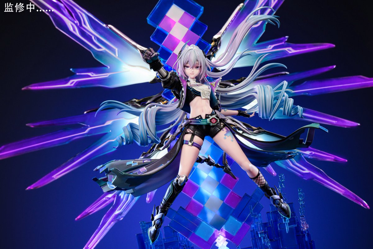 hamajippa's tweet photo. Hajimi Studio Silver Wolf  SP 1/6

实物更新 这两天截止

头再继续优化

【作品】：狼尊-LV.999
【团队】：哈基米（ハキミ）-Studio
【比例】：1/6 豪华版 长650mm高540mm深390mm 
【材质】：进口树脂、进口PU、金属铭牌
【包装】：珍珠棉、牛皮纸盒  
【说明】：像素宝剑与翅膀均有灯效，头上眼镜可自由取下与装配   
【预定价格】 单版本 豪华版  全款2380  定金700
【生产工厂】  正版工厂代工 高品质输出   出货时间为26年10-11月
    限量  单人物限体199