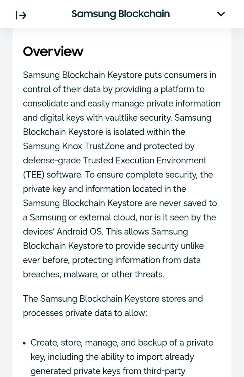 Control_Alt_BTC's tweet photo. Mielenkiintoinen. Huomasin, että oli tullut puhelimeen: 

Samsung Blockchain Keystore https://t.co/KmjOEA5CdN