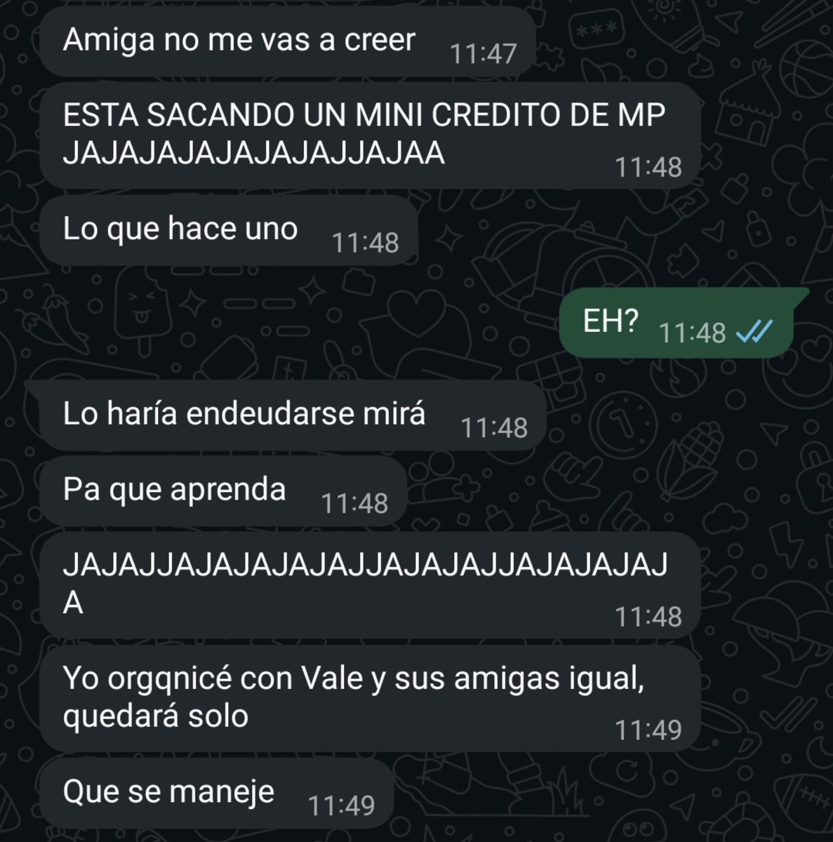 ana_2102_'s tweet photo. una amiga tiene un acosador en la facu (a veces lo encuentra afuera de la casa chusmeando, le saca fotos distraída y SE LAS MANDA) y hoy ocurrió esta secuencia. el menú sale 3mil pesos https://t.co/ym3Gmltdk2