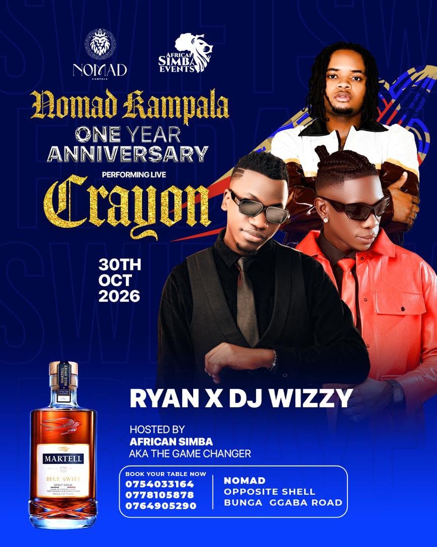 ThanahXiao's tweet photo. African Simba aka The Game Changer is hosting a massive night at Nomad this Friday. 

With Crayon performing live and DJs Kezil, Yankee Da DJ, and Ryan X Wizzy on the decks, the energy will be unmatched. 

Lock in your tables today. #NomadKampalaOneYearAnniversary. https://t.co/ENGGoMZgHH