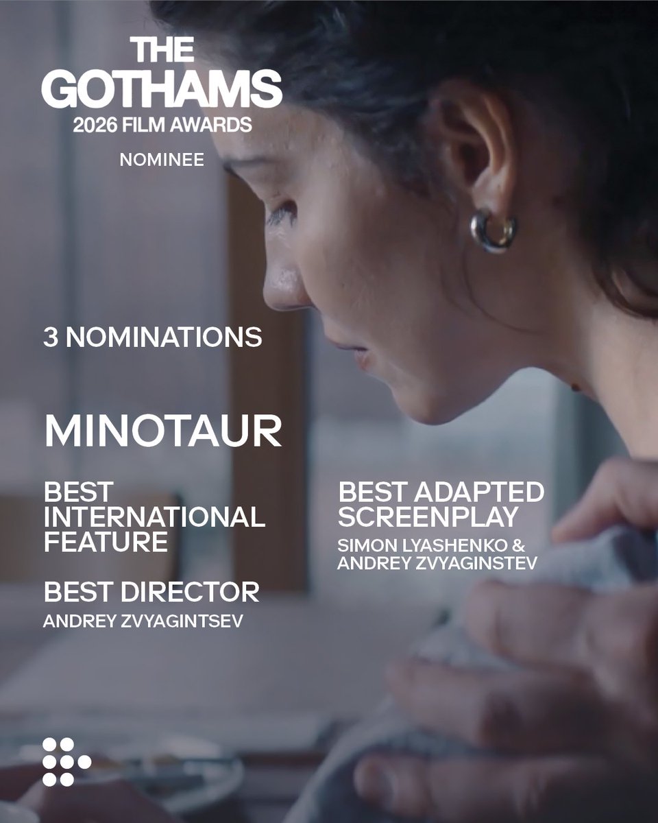 mubiusa's tweet photo. Thrilled for the MUBI Releases nominated at this year's The Gotham Awards.

Paweł Pawlikowski's FATHERLAND in Best International Feature and Outstanding Supporting Performance for Sandra Hüller. In theaters now.

MINOTAUR in Best International Feature, Best Director for Andrey Zvyagintsev, and Best Adapted Screenplay. In theaters November 20.

TEENAGE SEX AND DEATH AT CAMP MIASMA in Best Feature, Best Director for Jane Schoenbrun, and Outstanding Lead Performance for Gillian Anderson. Now streaming exclusively.
