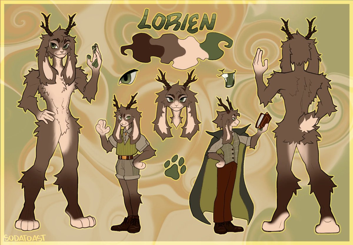 KallyMidnight's tweet photo. @CricketsCabinet This is my fella Lorien! He's a jackalope 🥰 
He loves all things comfy and cozy https://t.co/ZcBIaK7Bzs