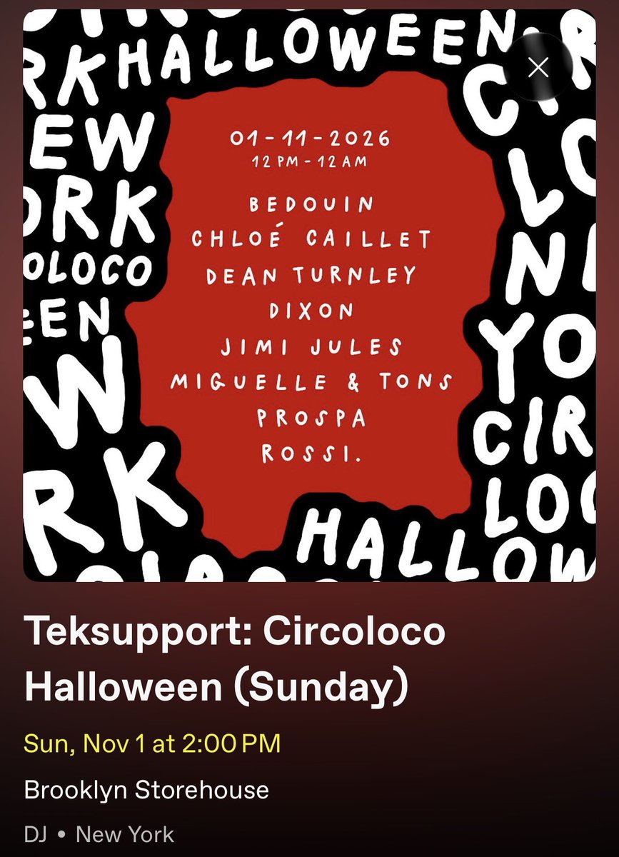 doublemun_'s tweet photo. Fyi that Circo Sunday changed to 2pm start. Wondering if Prospa dropped their tour dates don’t list it https://t.co/JYFJPn9v6p