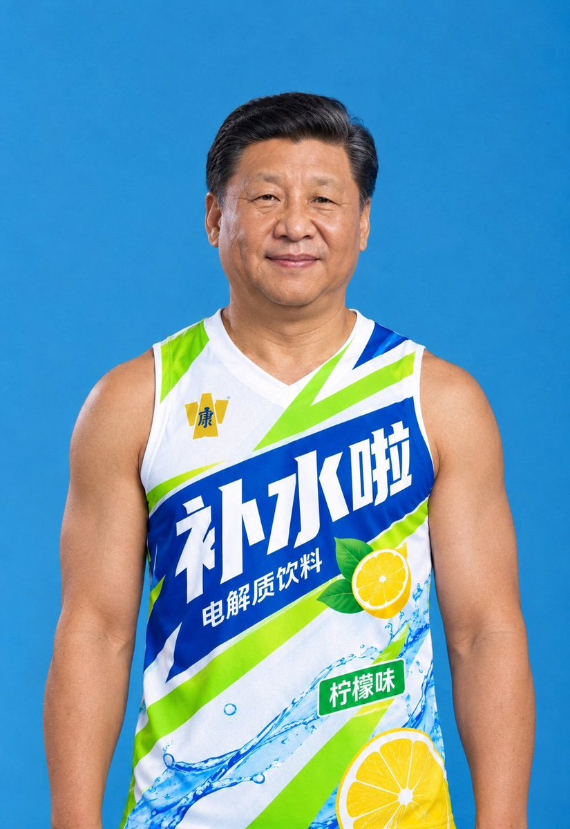 sam51824016070's tweet photo. 习主席代表姆巴佩代言东鹏“补水啦”电解质水。 https://t.co/aRC5VUxeUK