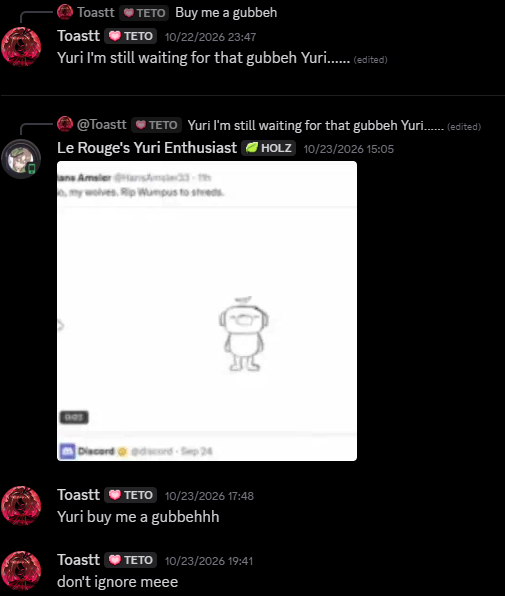 WildestHunt's tweet photo. @IdealNursepapa Also I will never buy you a gubbeh https://t.co/YUKU4n8RR6