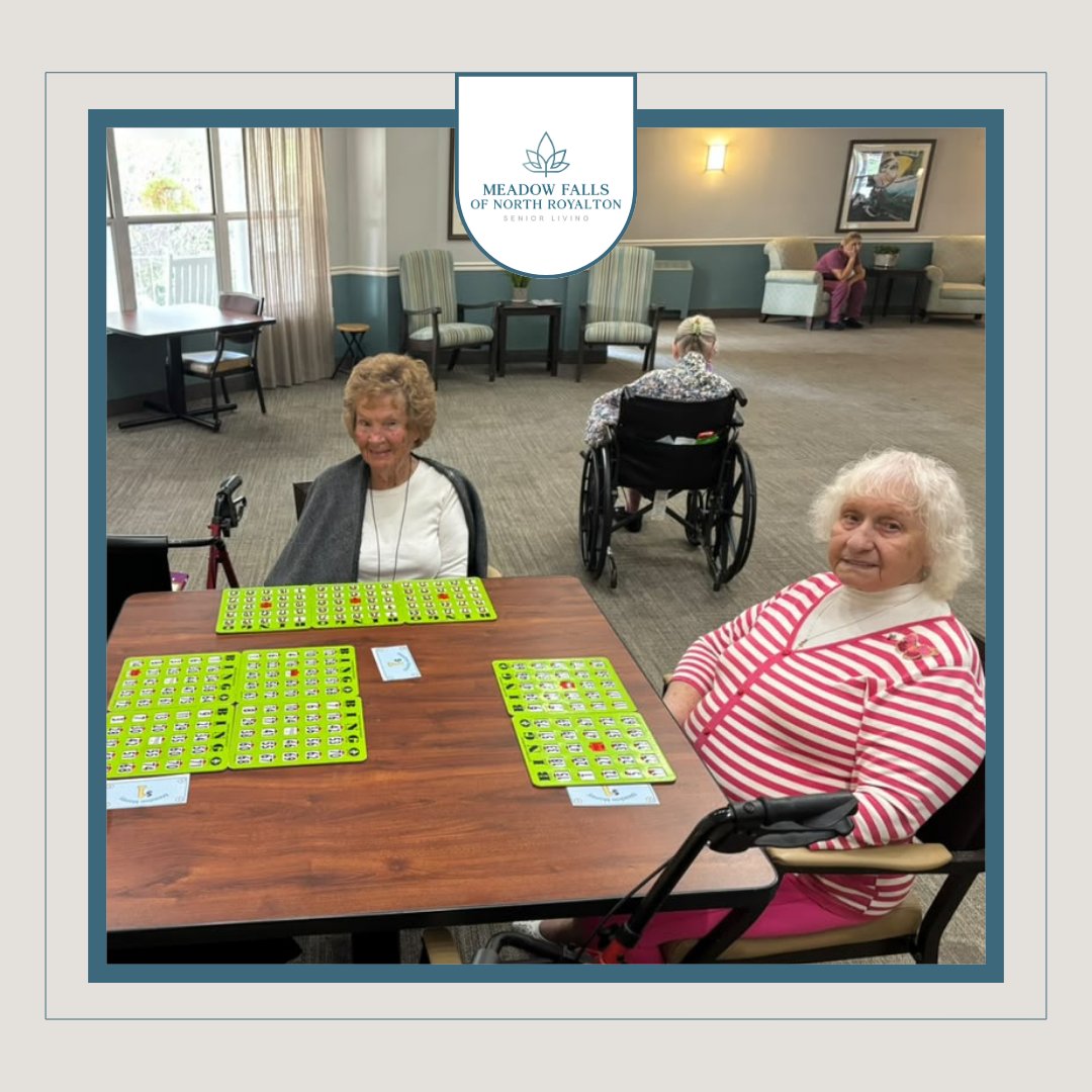 MeadowRoyalton's tweet photo. 🔢🎉 Eyes on the cards and ears ready for the next number! Bingo brings friendly competition, excitement, and plenty of fun. Who's getting that winning combination? 🏆💙

#BingoFun #SeniorLiving #CommunityActivities https://t.co/rJUCUfF2dj