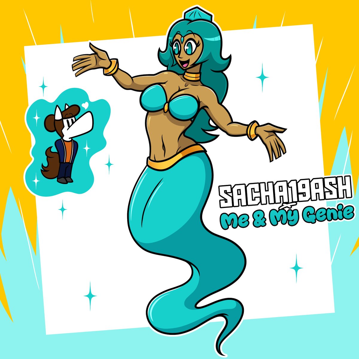 Sacha19Ash's tweet photo. repost of the fan art for @meandmygenie and @bryton_draws 🧞‍♂️✨
30/01/2026 https://t.co/nxsVy26qHP