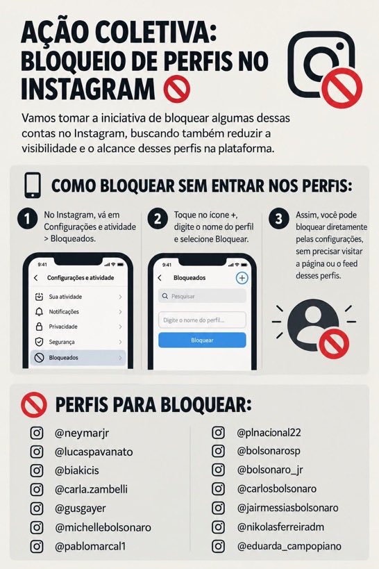 AcervoTSBrasil's tweet photo. 🚨| A eleição já passou, mas a luta contra o bolsonarismo vai continuar. 

Aqui vai um informativo de como bloquear contas da extrema direita para diminuir o engajamento e sem incentivar a busca por esses perfis. https://t.co/C0WNUeZO0V