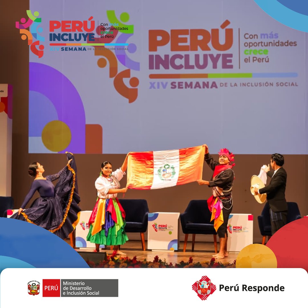 MidisPeru's tweet photo. 🤝 Unimos esfuerzos por el desarrollo y la inclusión social.

La ministra de Desarrollo e Inclusión Social, Maritza Canales, inauguró Perú Incluye: XIV Semana de la Inclusión Social.

La ceremonia contó con la participación de Luis Dyer, ministro del @Minsa_Peru; Mauricio Arnillas, ministro de @viviendaperu; María Seminario, ministra del @MimpPeru; diputados de la república; gobernadores regionales; junto a cooperantes, funcionarios del Midis y usuarios de los programas sociales.

🇵🇪 Este espacio promueve el diálogo y el trabajo articulado para afrontar los desafíos de la inclusión social y mejorar la calidad de vida de más peruanos.

#Midis #SemanaDeLaInclusiónSocial #15AñosMidis
#PerúIncluye