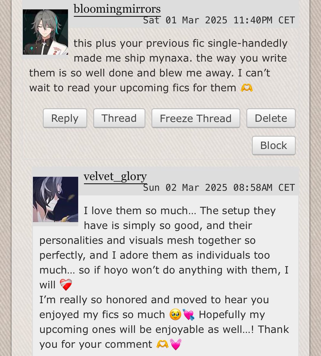 velvet_glory's tweet photo. How it started vs how it’s going

This is your cue to leave more comments. Your soulmate may just be one comment or gay fic away 🫡 (Although they may be on the other side of the world.) https://t.co/KY7lYEiA6l